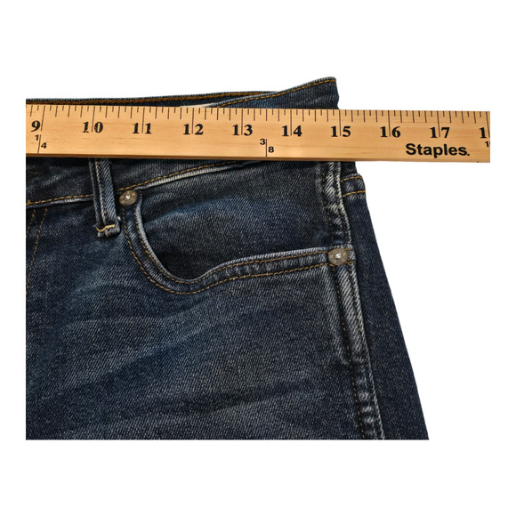 NoEnd Denim Jeans Womens Size 27 Blue Flare Mid-Rise Raw Hem Made in USA - Picture 11 of 16